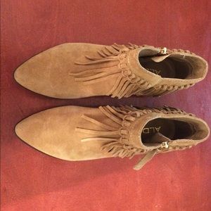 Aldo tan swede booties